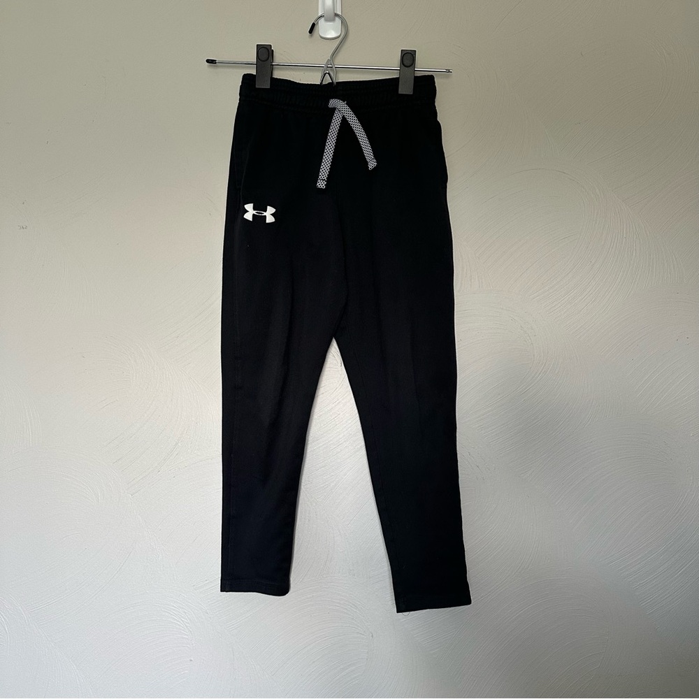 Under Armour Kids Fitted Black Joggers